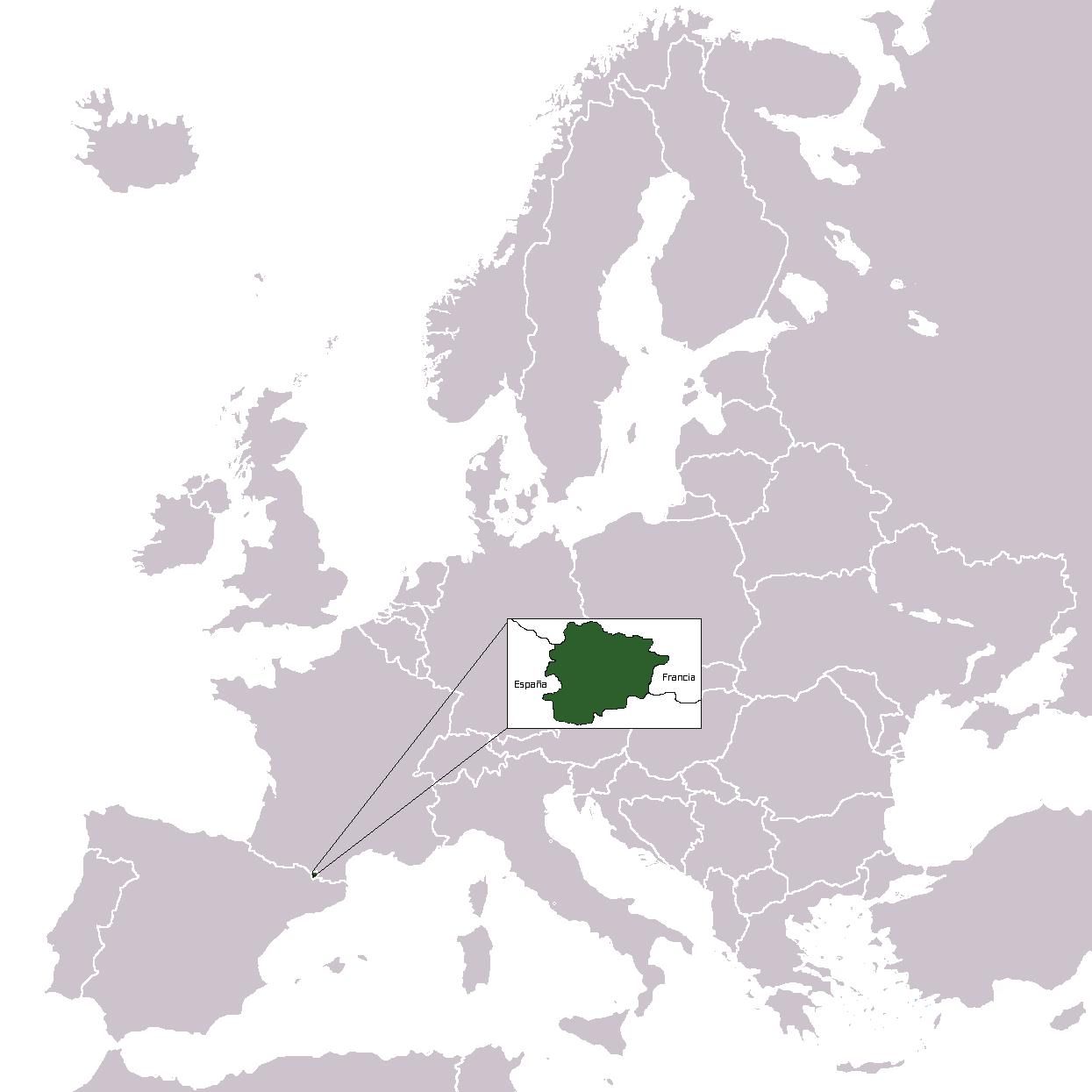 Карта Андорры