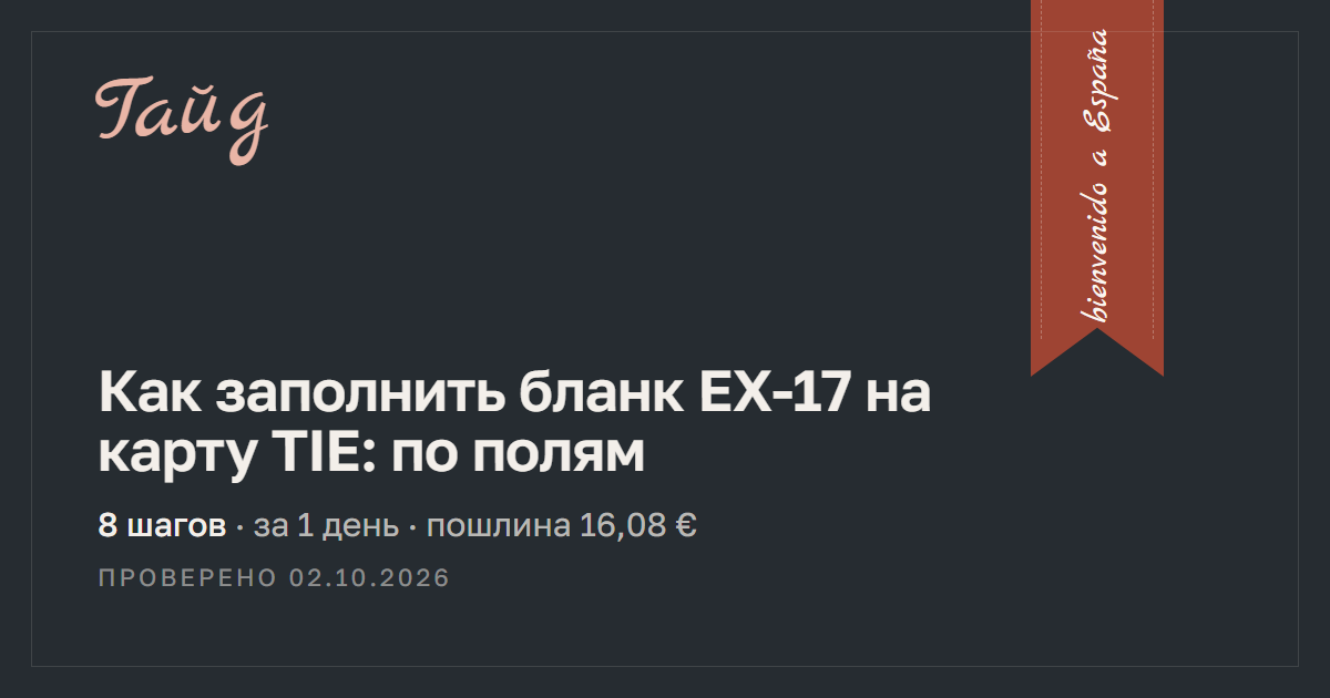 Как заполнить бланк EX-17 на карту TIE: по полям — гайд Relotus