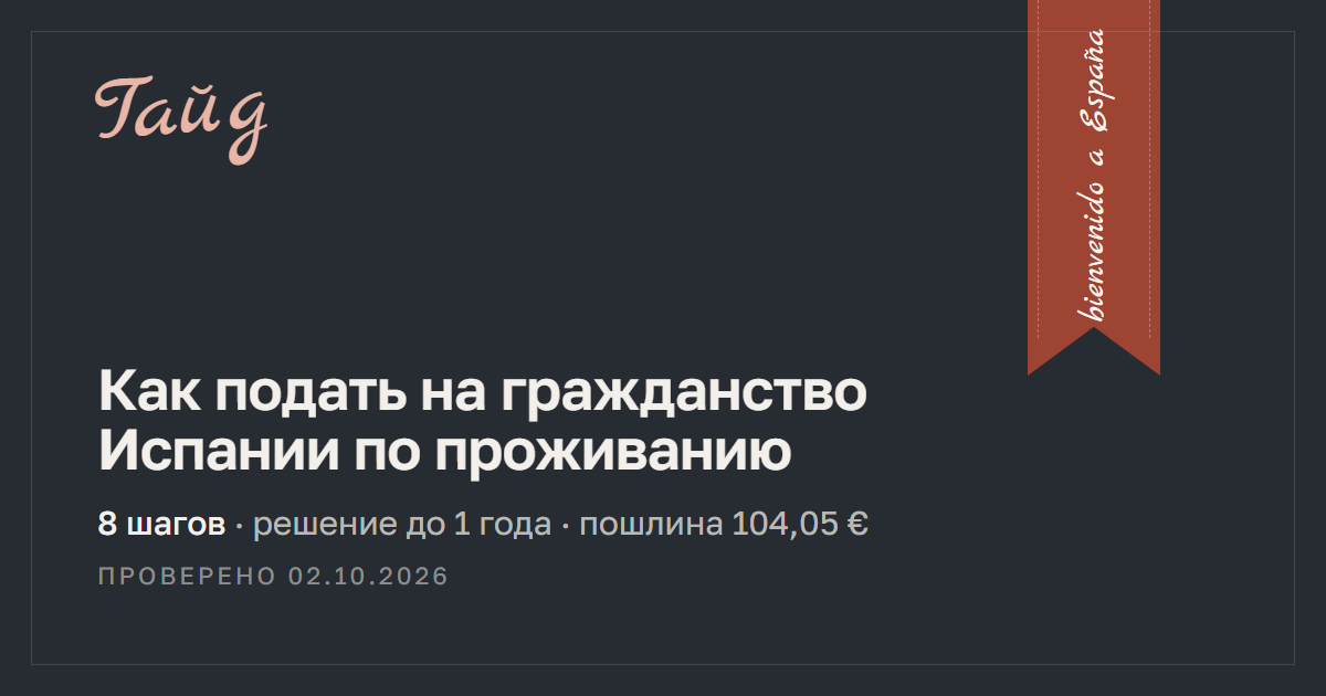 Как подать на гражданство Испании по проживанию — гайд Relotus
