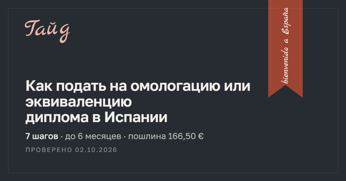 Как подать на омологацию или эквиваленцию диплома в Испании — гайд Relotus
