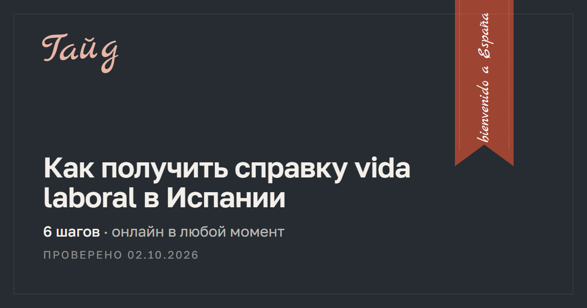 Как получить справку vida laboral в Испании — гайд Relotus