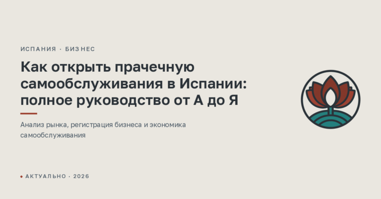 Как открыть прачечную самообслуживания в Испании: полное руководство от А до Я
