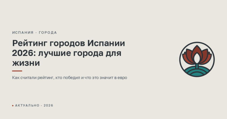 Рейтинг городов Испании 2025–2026
