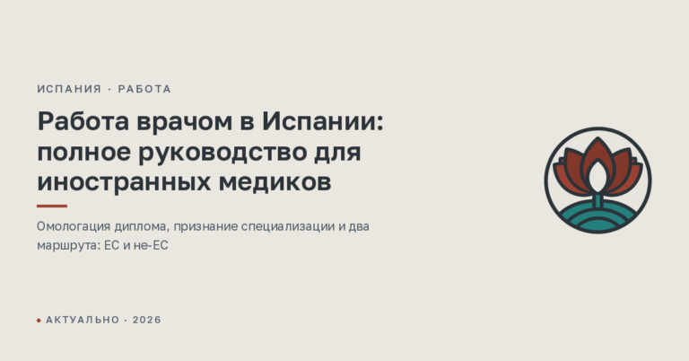 Работа врачом в Испании: полное руководство для иностранных медиков