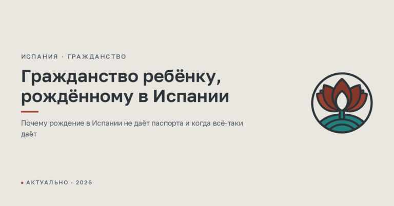 Гражданство ребёнку, рождённому в Испании