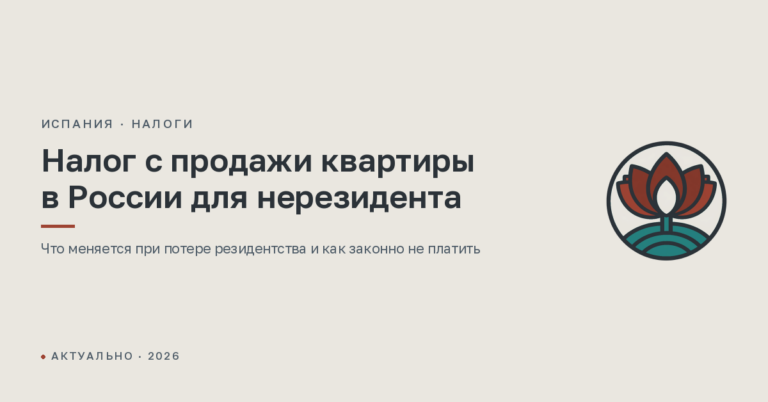 Налог с продажи квартиры в России для нерезидента