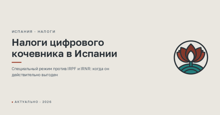 Налоги цифрового кочевника в Испании