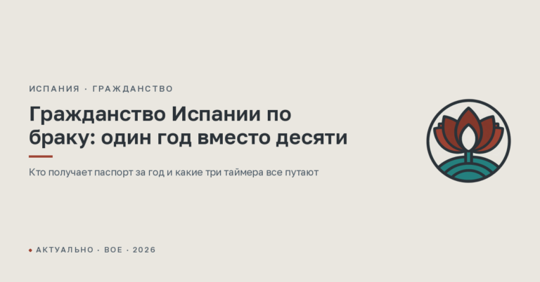 Гражданство Испании по браку: один год вместо десяти