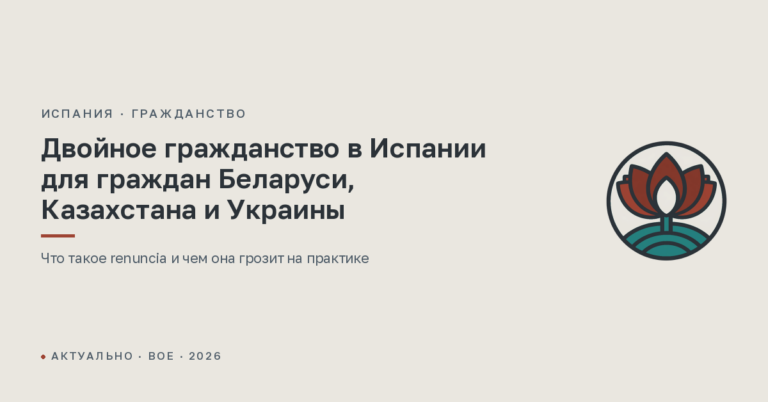Двойное гражданство в Испании для граждан Беларуси, Казахстана и Украины