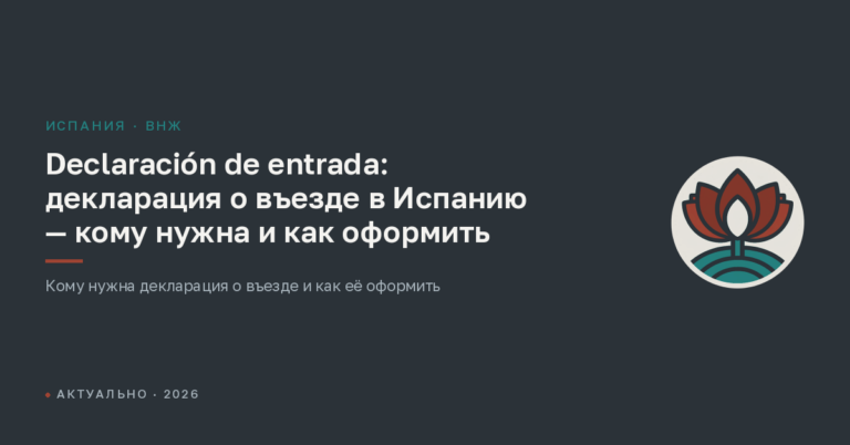 Declaración de entrada: декларация о въезде в Испанию — кому нужна и как оформить