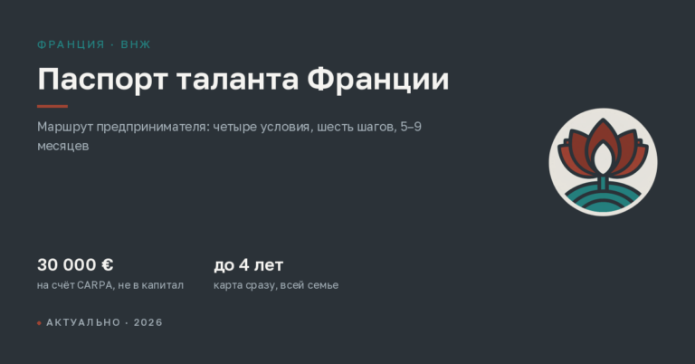 Паспорт таланта Франции: что это и как получить ВНЖ на четыре года предпринимателю