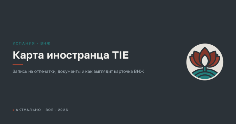 TIE в Испании: карта иностранца, запись на отпечатки и как выглядит ВНЖ