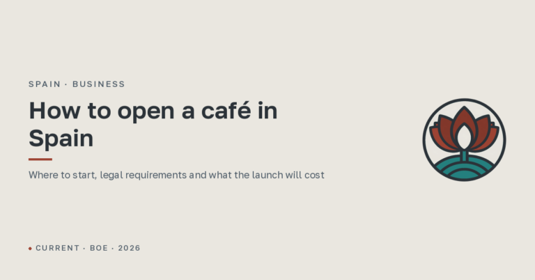 How to open a café in Spain: licences, hygiene requirements and costs in 2026