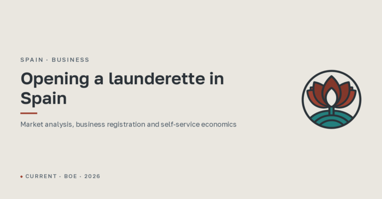 How to open a self-service launderette in Spain: permits, equipment and costs in 2026