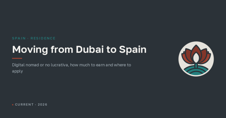 Moving from Dubai to Spain on the digital nomad residence permit
