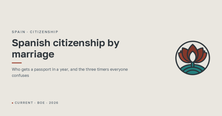 Spanish citizenship by marriage: one year instead of ten
