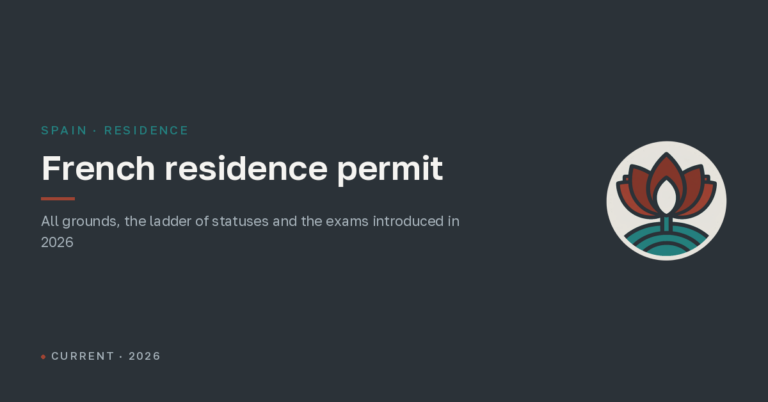 French residence permit: all grounds in 2026