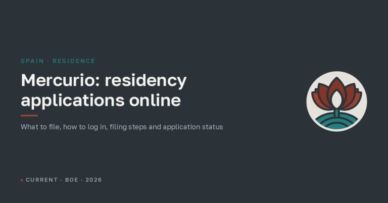 Mercurio: how to apply for a Spanish residence permit online