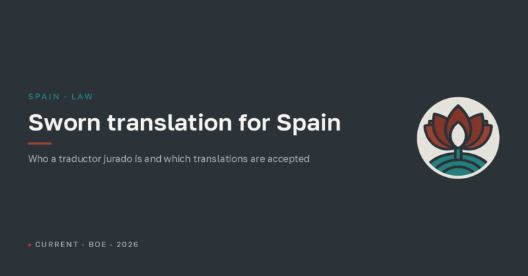 Sworn translation for Spain: who a traductor jurado is and how to get a translation