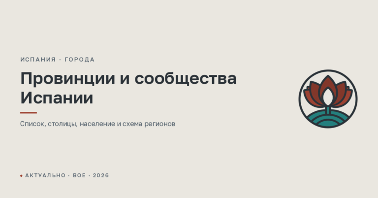 Провинции и автономные сообщества Испании: список, столицы, население и карта