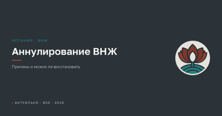 Аннулирование ВНЖ в Испании в 2026 году: причины, обжалование и можно ли восстановить