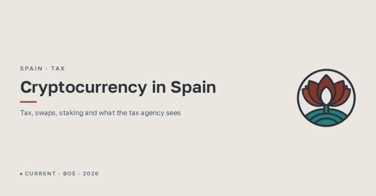 Cryptocurrency in Spain in 2026: tax, staking and what the tax agency sees