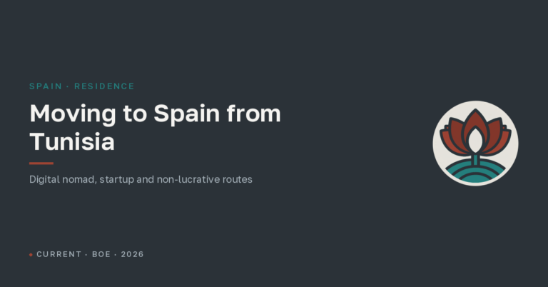 Moving to Spain from Tunisia in 2026: digital nomad visa, startup visa and non-lucrative permit
