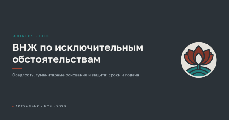 ВНЖ по исключительным обстоятельствам в Испании: основания, сроки и подача