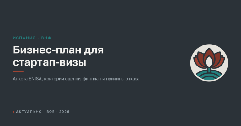 Бизнес-план для стартап-визы Испании: анкета ENISA, критерии и причины отказа