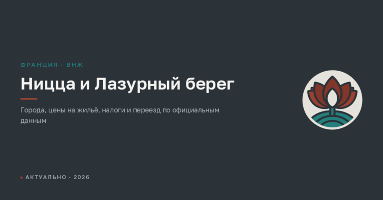 Ницца и Лазурный берег: города, жизнь, недвижимость и переезд в 2026 году