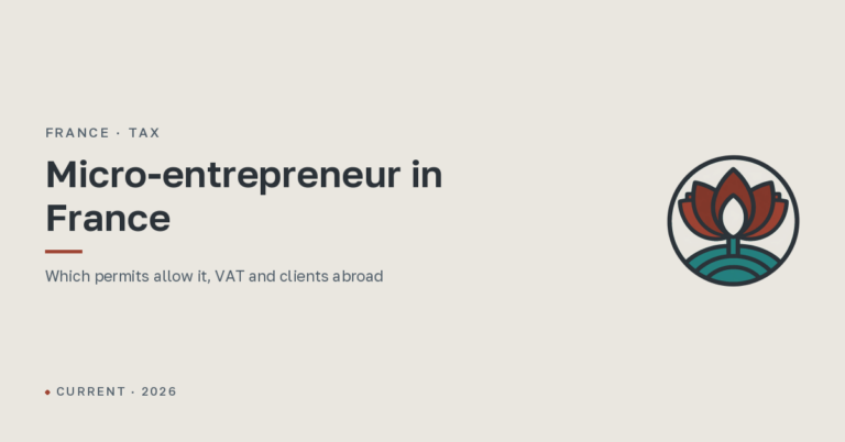 Micro-entrepreneur in France as a foreigner: who can, taxes, VAT and foreign clients
