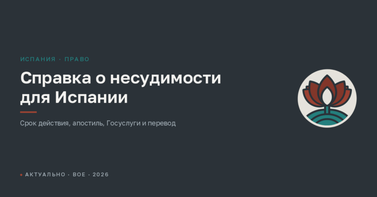 Справка об отсутствии судимости