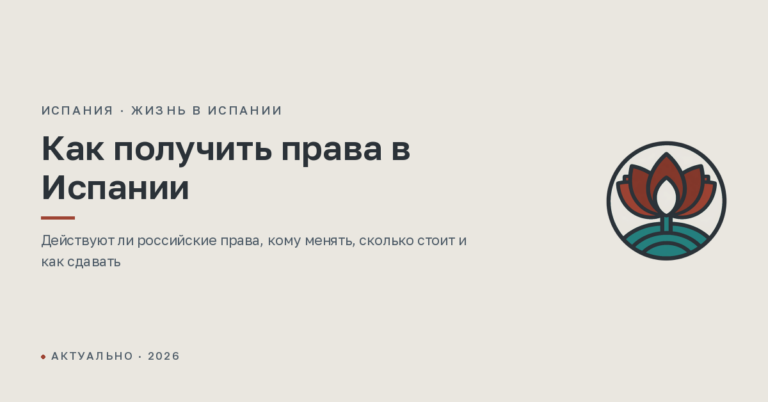 Как получить права в Испании