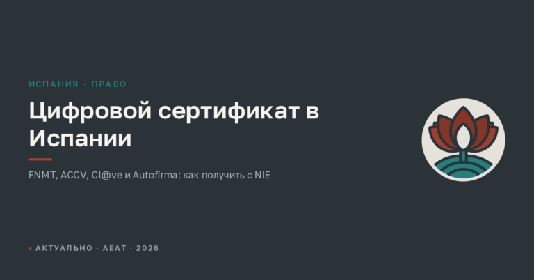 Цифровой сертификат в Испании: FNMT, ACCV, Cl@ve и Autofirma