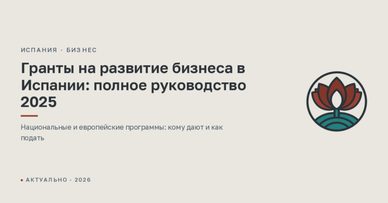 Гранты на развитие бизнеса в Испании: полное руководство 2025